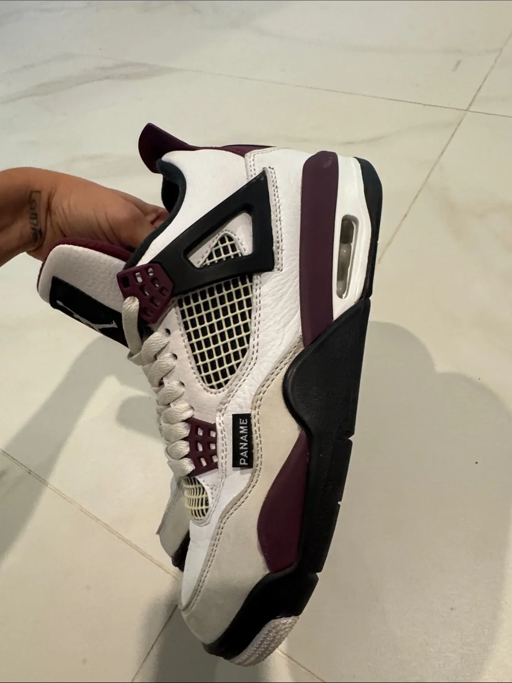 Jordan Men’s Sneakers - White & Maroon Accents